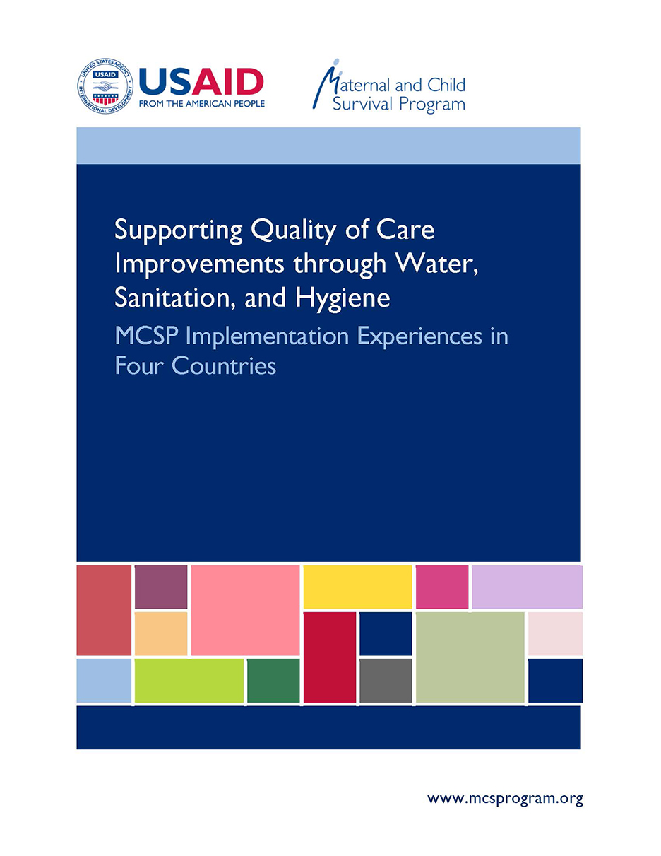 'Supporting quality of Care Improvements through Water, Sanitation and Hygiene' cover