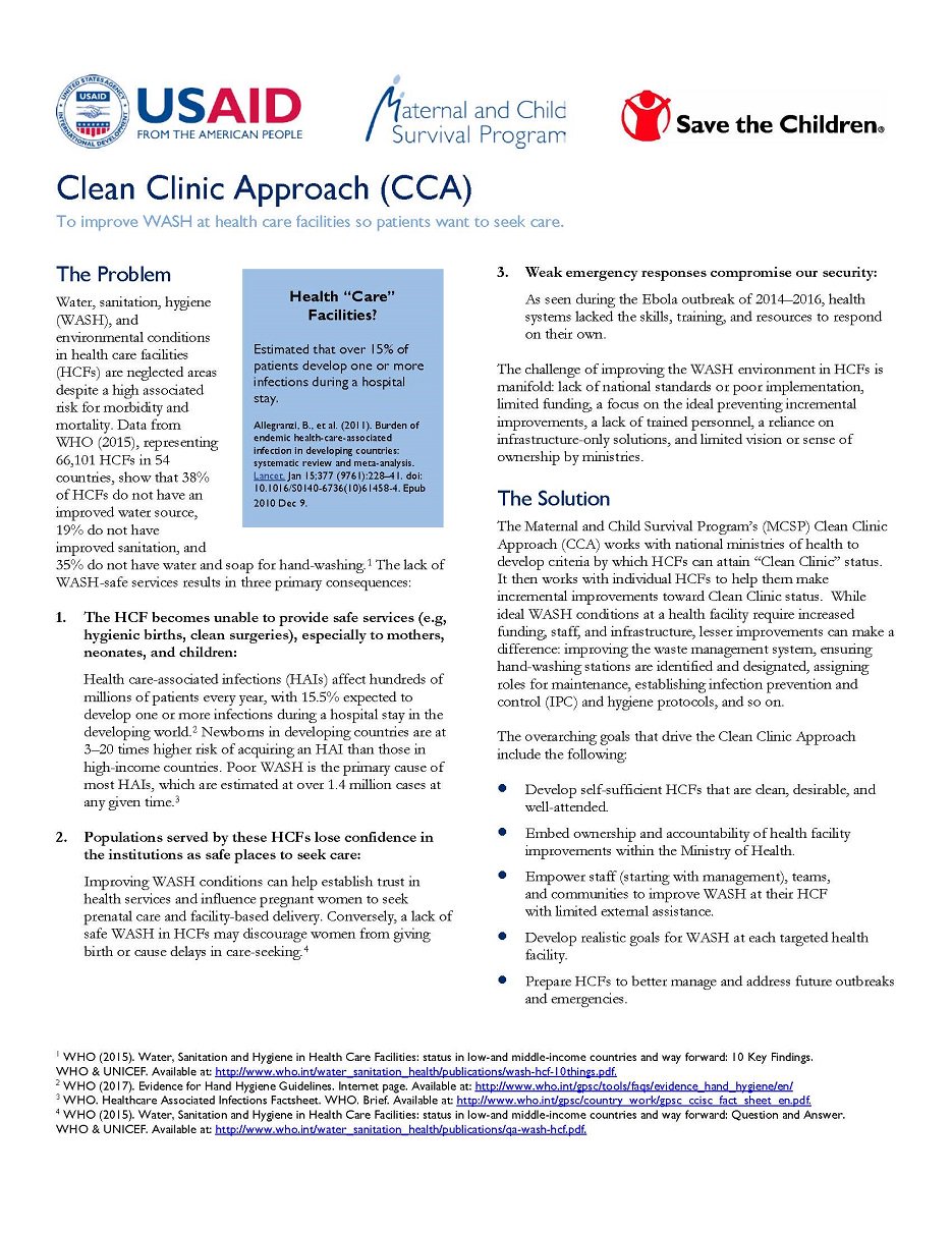 Clean Clinic Approach Brief cover
